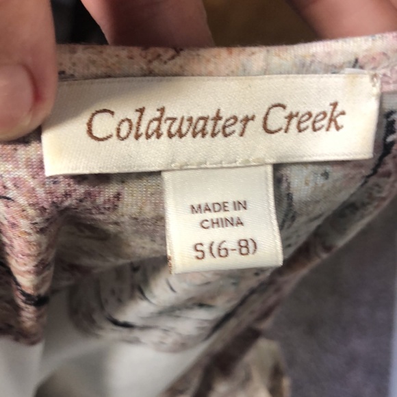 Cold water Creek Small 6-8  Ruffles all around Shirt Looks like Aspen Trees - Picture 7 of 9